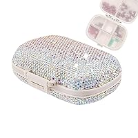 Travel Pill Organizer- Portable Morning Noon Night Pill Box| Easy to Carry Medicine Case Daily Pills Container| Medication Box for vitaamins, Medicines and Other Supplements