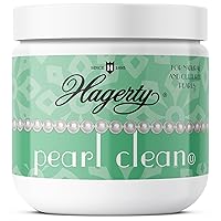 Hagerty Pearl Clean Jewelry Cleaner - Professional Jewelry Cleaning Liquid for Pearls, Gemstones, Delicate Porous Stones - Dipping Basket Included - Kosher Certified Pearl Jewelry Cleaner Kit 7 Oz.