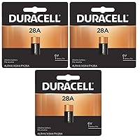 3x Duracell 28A 6V Battery Replacement for 4LR44,PX28A, 476AF, 476A, V4034PX