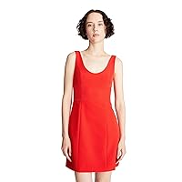 HALSTON Women's Larisa Dress in Stretch Crepe, Lipstick Red