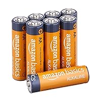 Amazon Basics 8-Pack AA Alkaline Batteries, 1.5 Volt, Long-Lasting Power