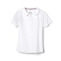French Toast Girl's Short Sleeve Peter Pan Collar Blouse (Standard and Plus)