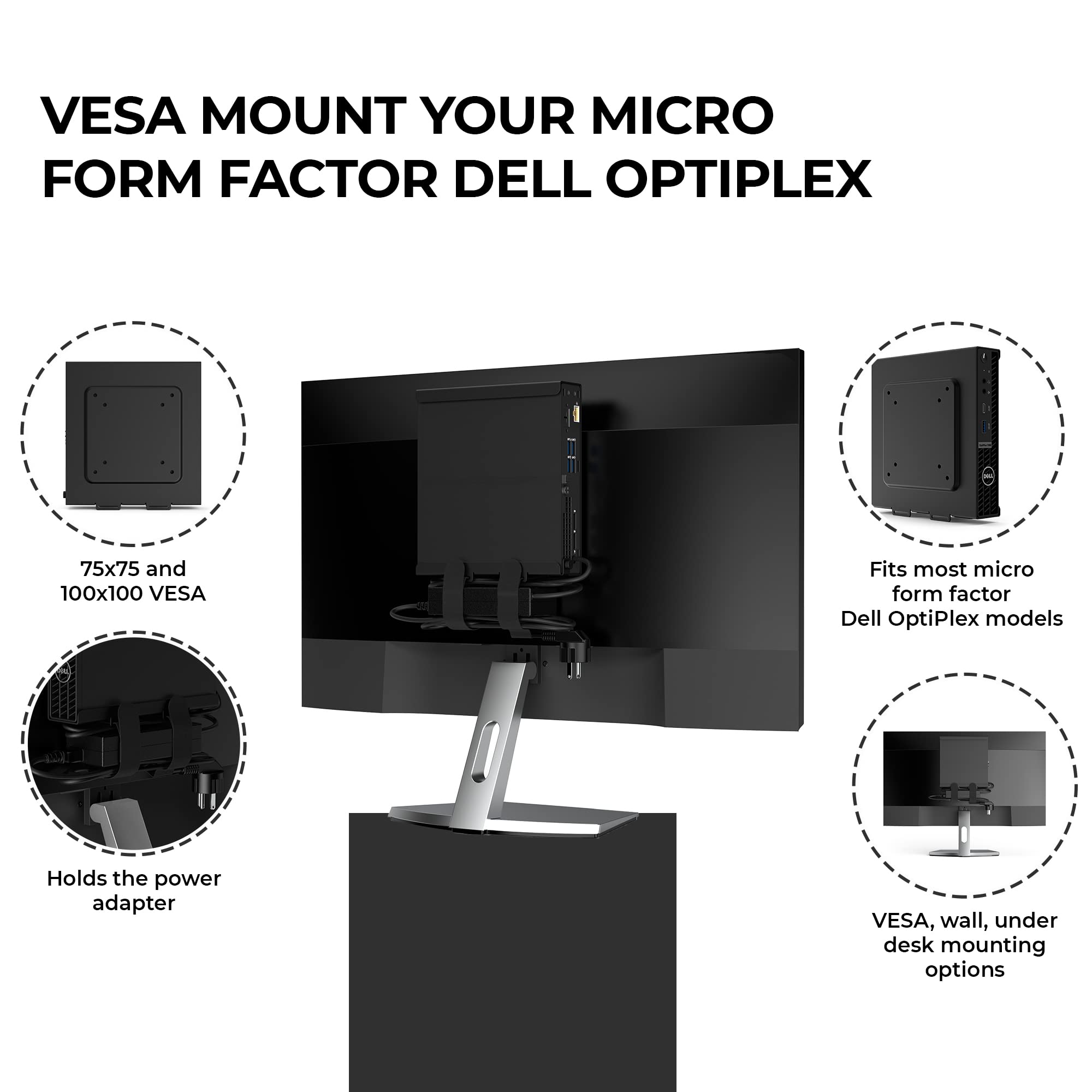 Mua HumanCentric Mount Compatible with Dell OptiPlex Micro Form Factor  Case, VESA, Under Desk and Wall Mount Fits MFF 3040, 3046, 3050, 3060,  3070, 3080, 5050, 5060, 5070, 7040, 7050, 7060, 7070, and More trên Amazon  Anh chính hãng 2023 | Giaonhan247