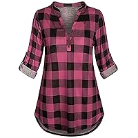 Blusas para Mujer Casuales y Elegantes Womens 3/4 Sleeve Blouses and Tops Dressy Casual Tshirts to wear with Leggings
