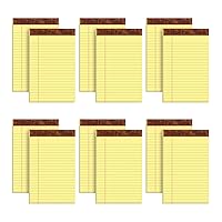 5 x 8 Legal Pads, 12 Pack, The Legal Pad Brand, Narrow Ruled, Yellow Paper, 50 Sheets Per Writing Pad, Made in the USA (7501)