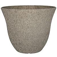 Classic Home and Garden Honeysuckle Resin Flower Pot Planter, Stone Grey, 15