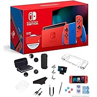 Newest Nintendo Switch Mario Red and Blue Edition 32GB Console and Carrying Case, Joy-Con, 1080p Screen, WiFi, Bluetooth, HDMI,12-in-1 Case