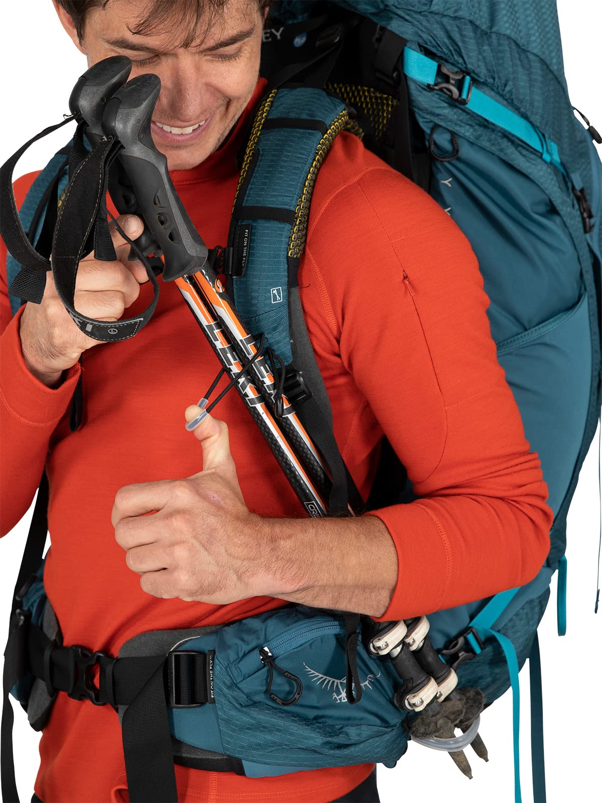 Osprey Atmos AG 65 Men's Backpacking Backpack, Venturi Blue, Large/X-Large