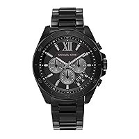 Michael Kors Brecken Men's Watch, Stainless Steel Chronograph Watch for Men with Steel, Leather or Silicone Band