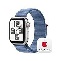 Apple Watch SE GPS + Cellular 40mm Silver Aluminum Case with Winter Blue Sport Loop with AppleCare+ (2 Years)