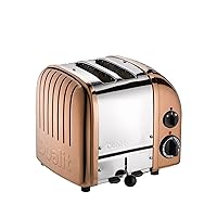 Dualit Classic 2 Slice NewGen Copper Toaster - Hand Built in the UK – Replaceable ProHeat® Elements - Heat One/ Two Toast Slices, Defrost Bread, Mechanical Timer - For Toast, Bagels & More