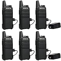 Retevis RT22 Walkie Talkies for Adults, Two Way Radios Long Range Rechargeable, VOX Handsfree, Mini Compact Walkie Talkie with USB Charger, for School Church Restaurant (6 Pack)