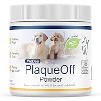 Proden PlaqueOff Powder for Dogs & Cats - Dog Breath Freshener & Plaque Remover Supplement - Pet Dental Care for a Healthy Mouth - Oral Care Pet Formula - 420 g