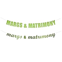 Margs & Matrimony banner - Bachelorette Party Decorations, Margarita Party Banner, Wedding Shower Decor, Wedding Party Photo Props, Hanging letter sign (Customizable)