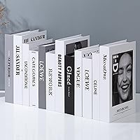 AM83500000 18 in W Black and White (Set of 12) Decorative Books