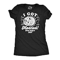 Womens I Got Mooned Funny T Shirt Sarcastic Solar Eclipse Tee for Ladies