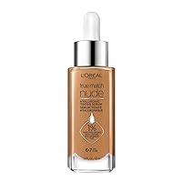 L'Oreal Paris True Match Nude Hyaluronic Tinted Serum Foundation with 1% Hyaluronic acid, Tan 6-7, 1 fl. oz.