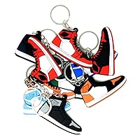 Retro Shoe Rubber Sneaker Key chains Birthday Party Mystery Goodie Bag Prizes (Random Pack of 10)