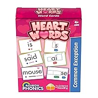 Junior Learning: Rainbow Phonics - Heart Words - 93 Word Cards, Flash Cards Use Visual Clues to Learn Core Words, Level Based Cards, Kids Ages 4+
