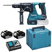 Makita DHR243RMJ Cordless Combi Drill 18V/4.0Ah 2 Batteries and Charger in Makpac, DHR243RTJ