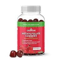 CogniTune Methylfolate Gummies - Easy to Take High Potency L-Methylfolate, Folate Supplement for Brain, Heart Health & Immunity, Delicious Strawberry Flavor, Non-GMO, Vegan, Gluten-Free