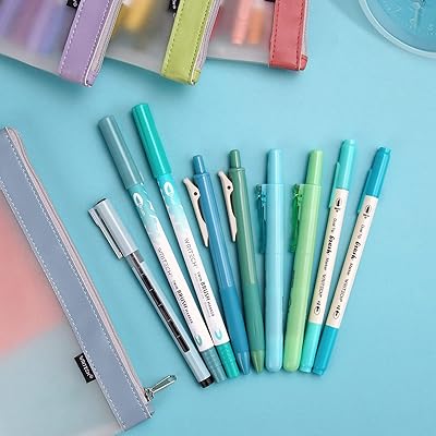 Mua WRITECH Journaling Kit, Gel Ink Pens/Retractable Highlighters/Dual Tip  Brush Pens/Fineliner Pens, Smooth Writing Assorted Colors Journaling  Supplies, 9 Count with Pen Bag (Vitality blue & green) trên  Mỹ chính  hãng