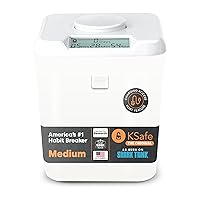 ﻿﻿﻿﻿Kitchen Safe Time Locking Container (Medium), Timed Lock Box for Cell Phones, Snacks, and Other unwanted Temptations (White Lid + 5.5” White Base with Access Port)