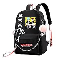 Anime Mashle Magic and Muscles Backpack Mash Burnedead Laptop Daypack Bookbag School Bag with USB Charging Port 3
