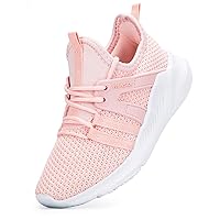 RUNSIDE Kids Sneakers Lace-up Running Tennis Athletic Shoes for Boys&Girls (Toddler/Little Kid/Big Kid) Pink