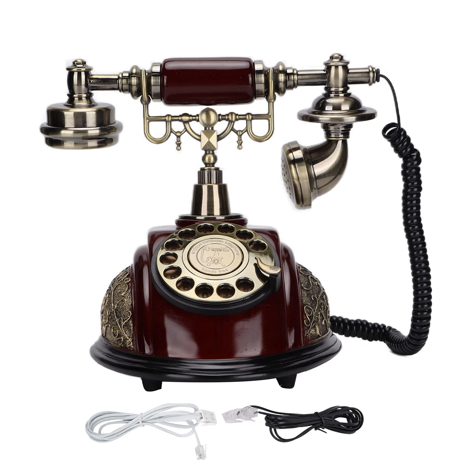 Dial Retro Old Fashioned Landline Telephone for Home Office Cafe Bar Decor,Retro Antique Phone,European Style Landline Telephone Decor Collectors Gift