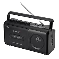 G Keni Portable Cassette Player Boombox AM/FM Radio Stereo, Casette Tape Player Recorder with Earphone Jack Battery Operated or AC Powered
