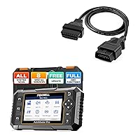 FOXWELL NT624 Elite 8 Resets Full System Diagnostic Scanner Lifetime Free Update Car Diagnostic Tool for All Cars+16Pin Male to Female Diagnostic Extension Convert Cable Adapter 1m/ 39inch