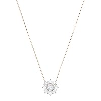 SWAROVSKI Sunshine Necklaces and Earrings Jewelry Collection, Clear Crystals, Pink Crystals, Rose Gold-Tone Finish