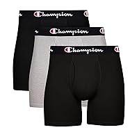 Champion Men's Boxer Briefs, Every Day Comfort Stretch Cotton Moisture-Wicking Underwear, Multi-Pack