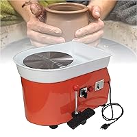HTTMT- Electric Pottery Wheel 25cm Pottery Forming Machine 250W Pottery Wheel DIY Clay [P/N:ET-TOOL002-250-Red]