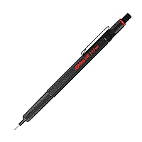rOtring 600 Full-Metal Body 0.7mm Mechanical Pencil, Black, for Precise Ruler-Based Drawing