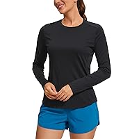 CRZ YOGA Womens UPF 50+ Sun Shirts Long Sleeve UV Protection Workout Tops Lightweight Quick Dry Outdoor Hiking Running Shirts
