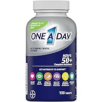 One A Day Men’s 50+ Multivitamins, Supplement with Vitamin A, Vitamin C, Vitamin D, Vitamin E and Zinc for Immune Health Support*, Calcium & more, Tablet 100 count