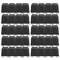 BeeGreen Black Drawstring Backpack Bulk 40 Pack Wholesale, Drawstring Bags for Christmas Party Gym Sport Trip,Cinch Sack Machine Washable, DIY String Backpack for Women and Men
