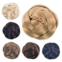 Chignon Braided Synthetic Fiber Hair Extension Chignon Donut Bun Wig Hairpiece