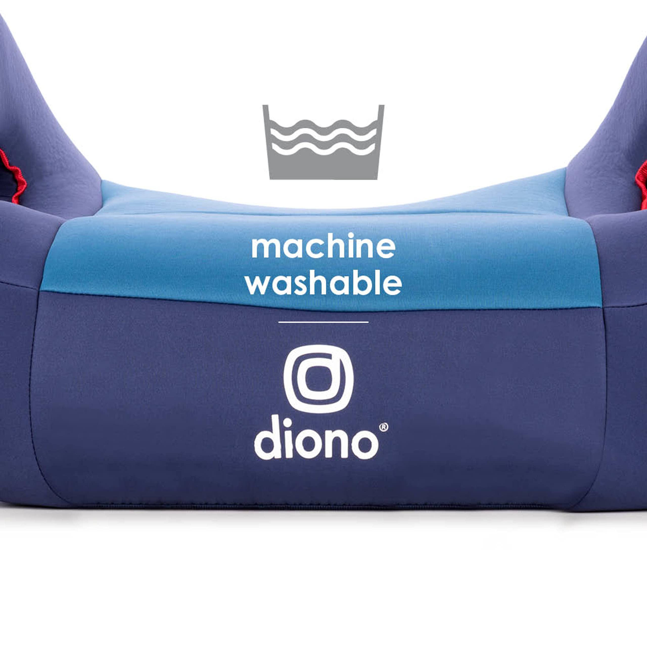 Diono Solana 2 No Latch, XL Lightweight Backless Belt-Positioning Booster Car Seat, 8 Years 1 Booster Seat, Blue