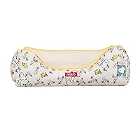 Snoopy & Woodstock Cuddler Dog Bed in Beige | Elevated Dog Bed With Raised Rim | Plush and Comfortable Machine Washable Dog Bed for All Dogs, 24