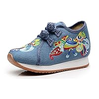 Girl's Embroidery Flower Traveling Shoes Sneaker Kid's Sport Canvas Shoe