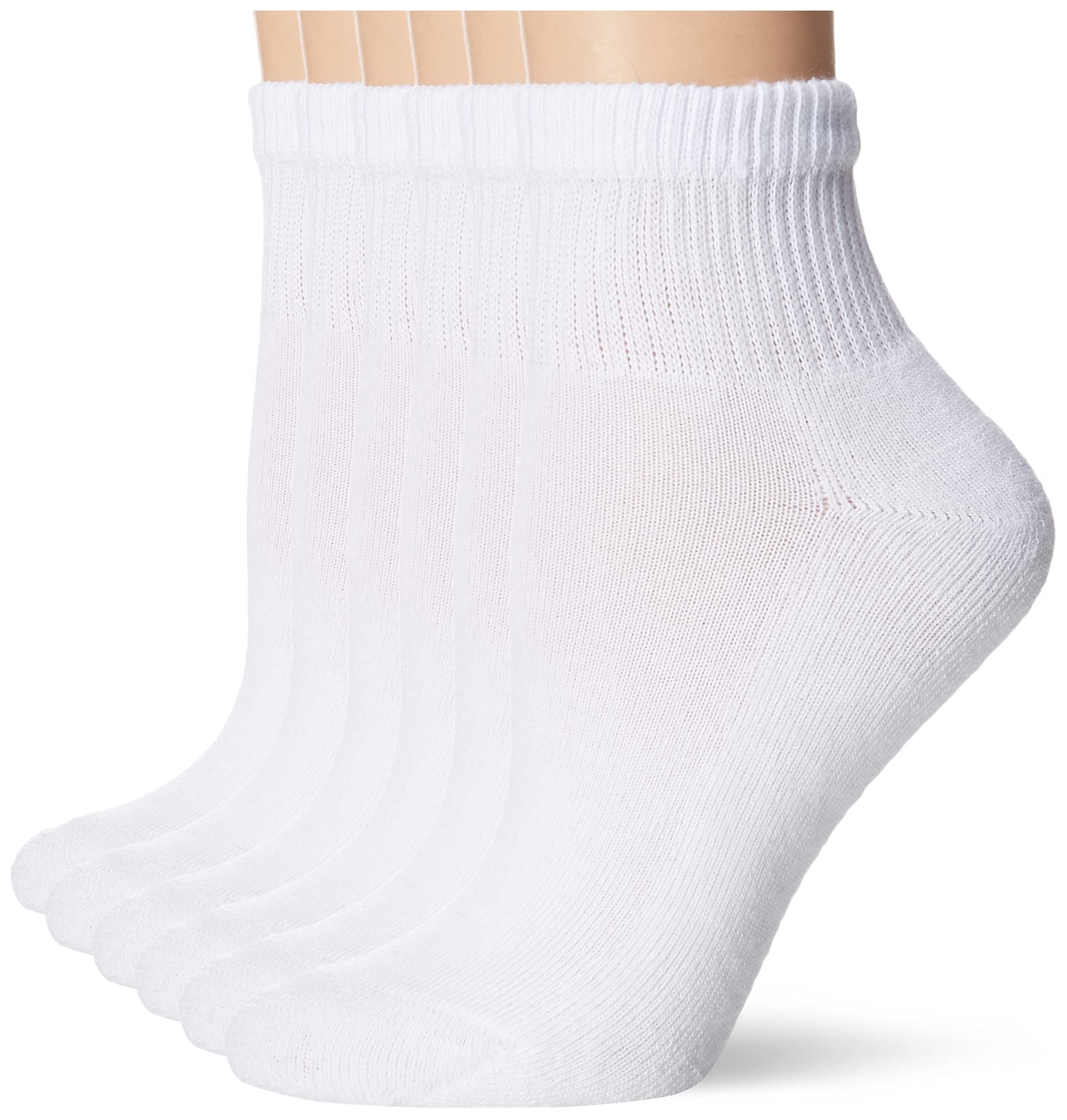 Hanes Ultimate Women's 6-Pack Comfort Toe Seamed Ankle Socks