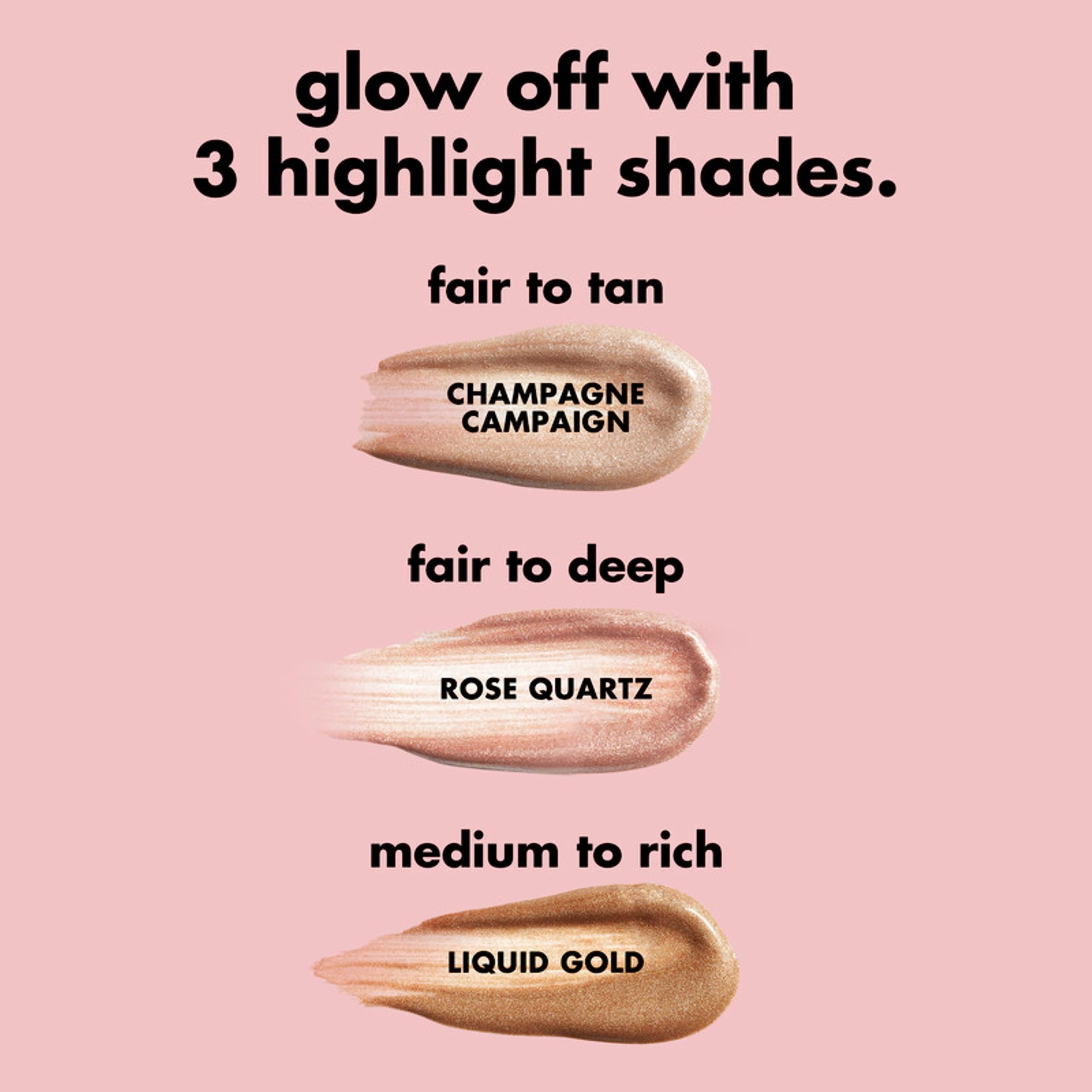 e.l.f. Halo Glow Highlight Beauty Wand, Liquid Highlighter Wand For Luminous, Glowing Skin, Buildable Formula, Vegan & Cruelty-free, Liquid Gold