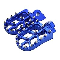 Foot Pegs Motorcycle CNC Pedal Wide Pedal Suitable For Yamaha YZ WR 65 85 125 250 250F 426F 450F 125X 250X 250FX 450FX 250R 250X Pegs Footrest (Color : Blue)
