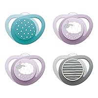 NUK Orthodontic Pacifier, 4-Pack, 0-6 Months