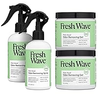 Fresh Wave Odor Removing Gel + Spray Bundle: (2) 15 oz. Gels + (2) 8 fl. oz. Sprays
