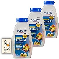 Equate Ultra Strength Antacid Chewable Fruit Tablets,1000 mg, 72 Ct (Pack of 03) 216 Total + Me Gustas Stickers