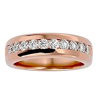 Certified Round Cut Natural Diamond Ring in 18k White/Yellow/Rose Gold Wedding Ring for Women, Girl & Ladies | Surprise Anniversary Ring for Her | Bridal Ring for Partner (1.01 Ct, IJ-SI)